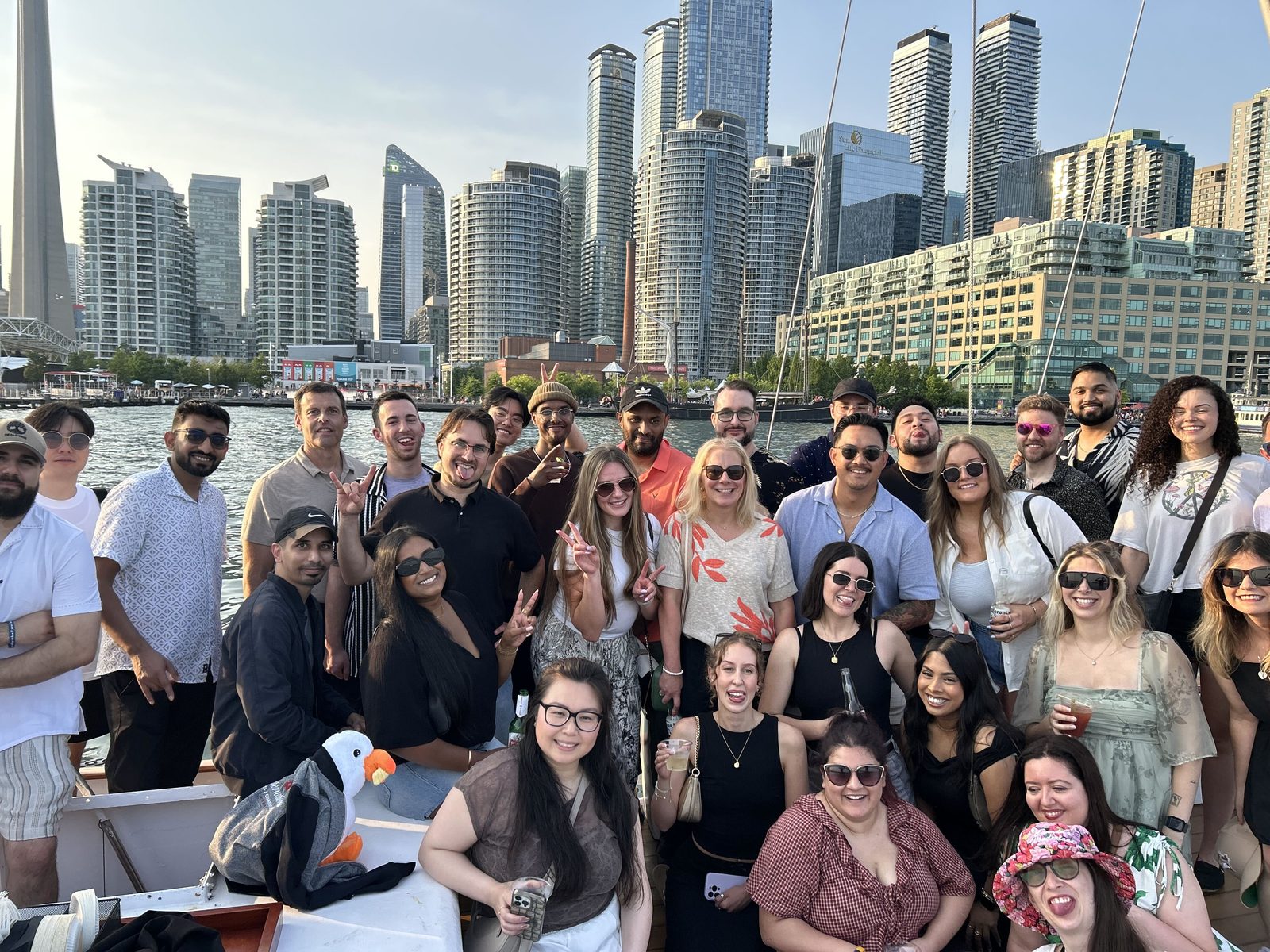 The TapMango team out on the water in Toronto