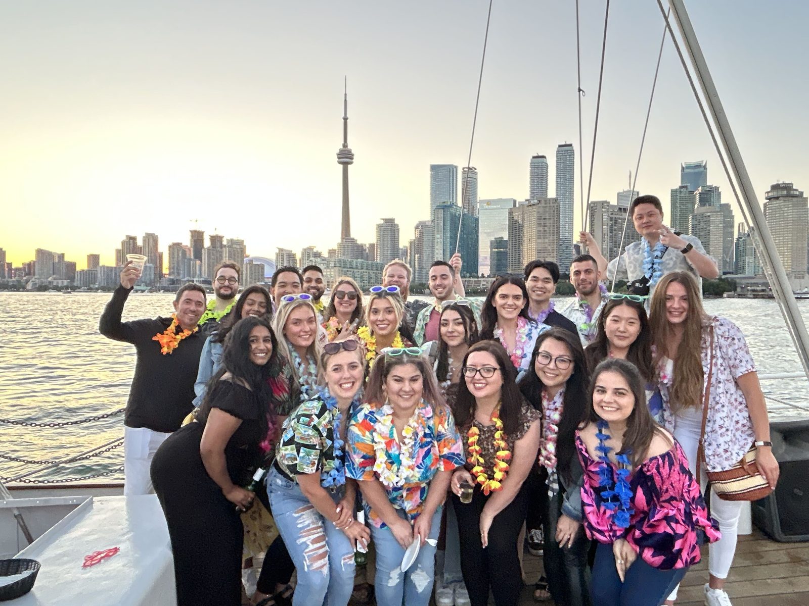 The TapMango team on a summer harbor cruise