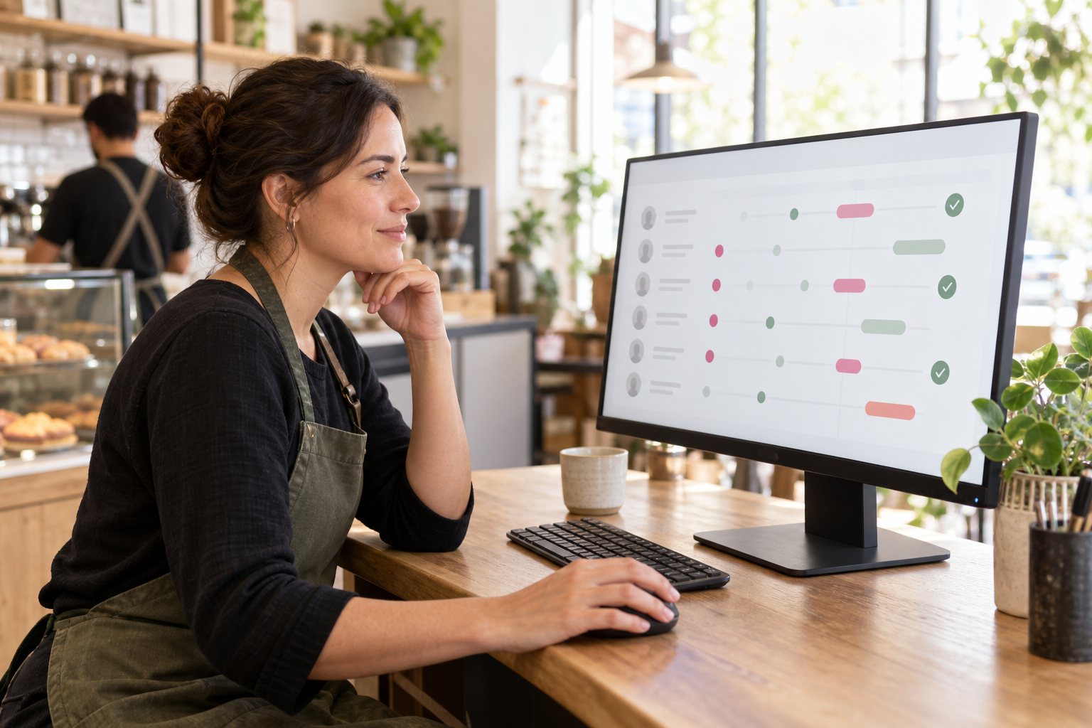 An owner reviewing which customers have already been asked for a review