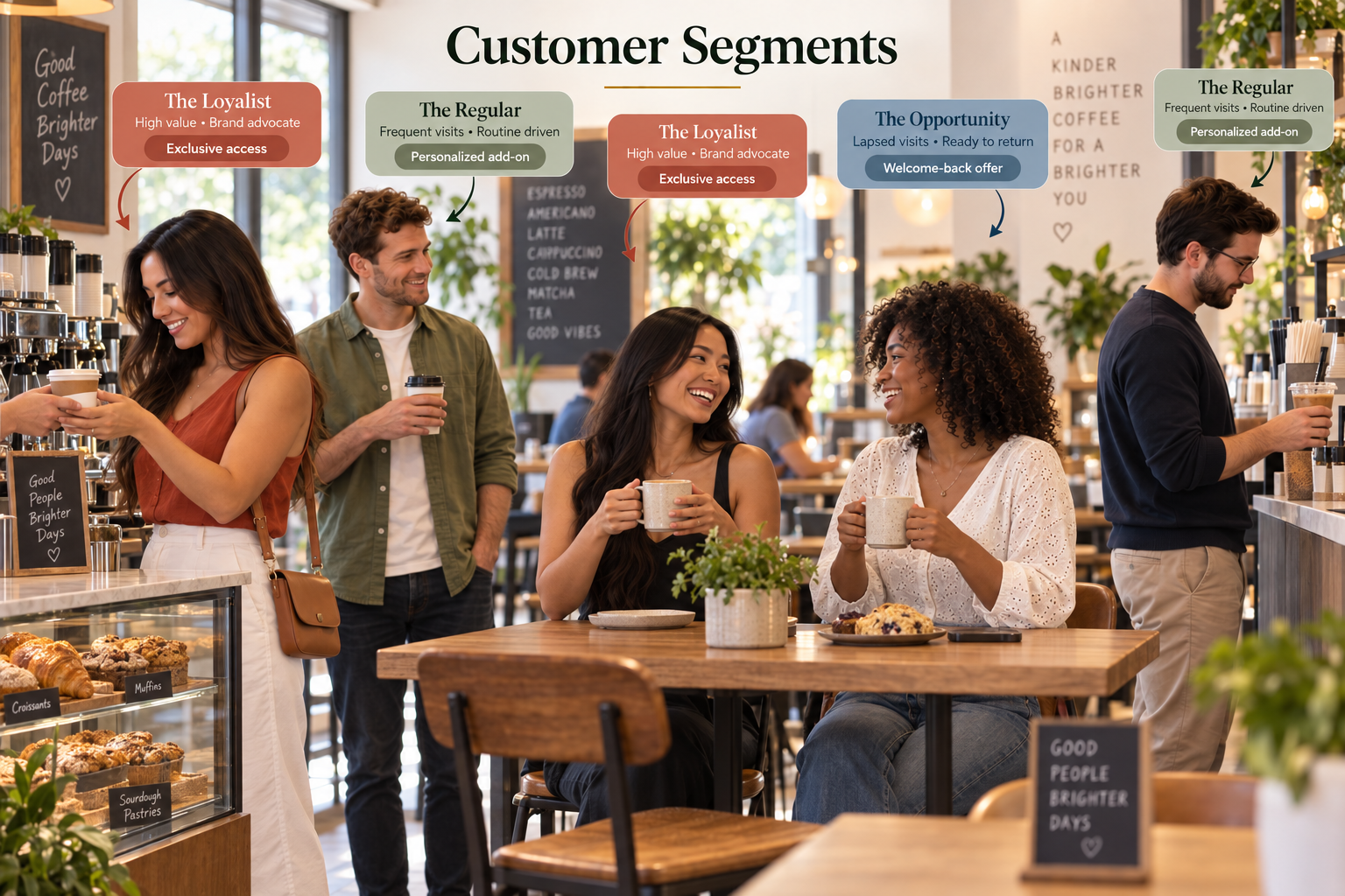 Loyalist, regular and opportunity segments