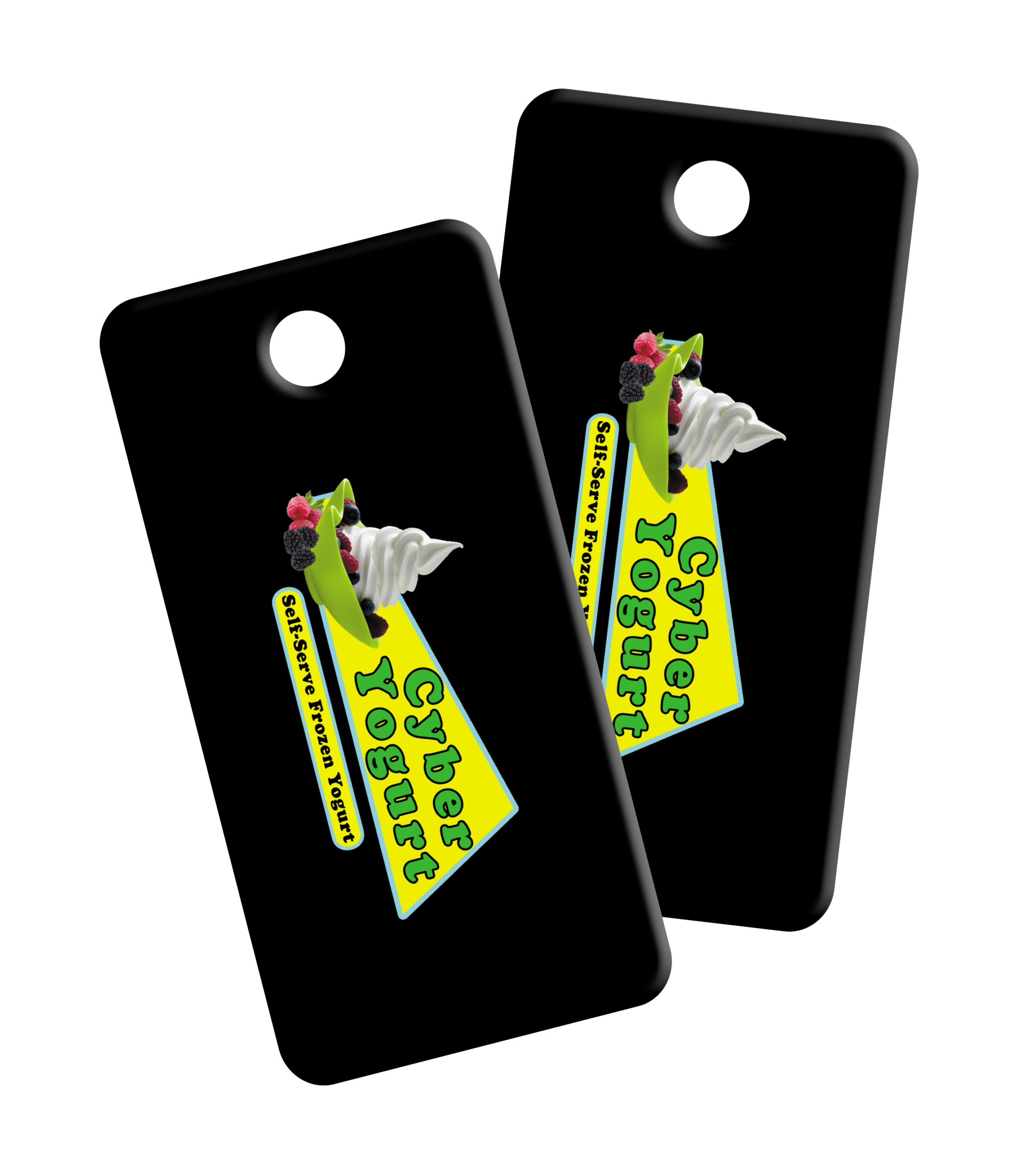 Branded Cyber Yogurt key tags