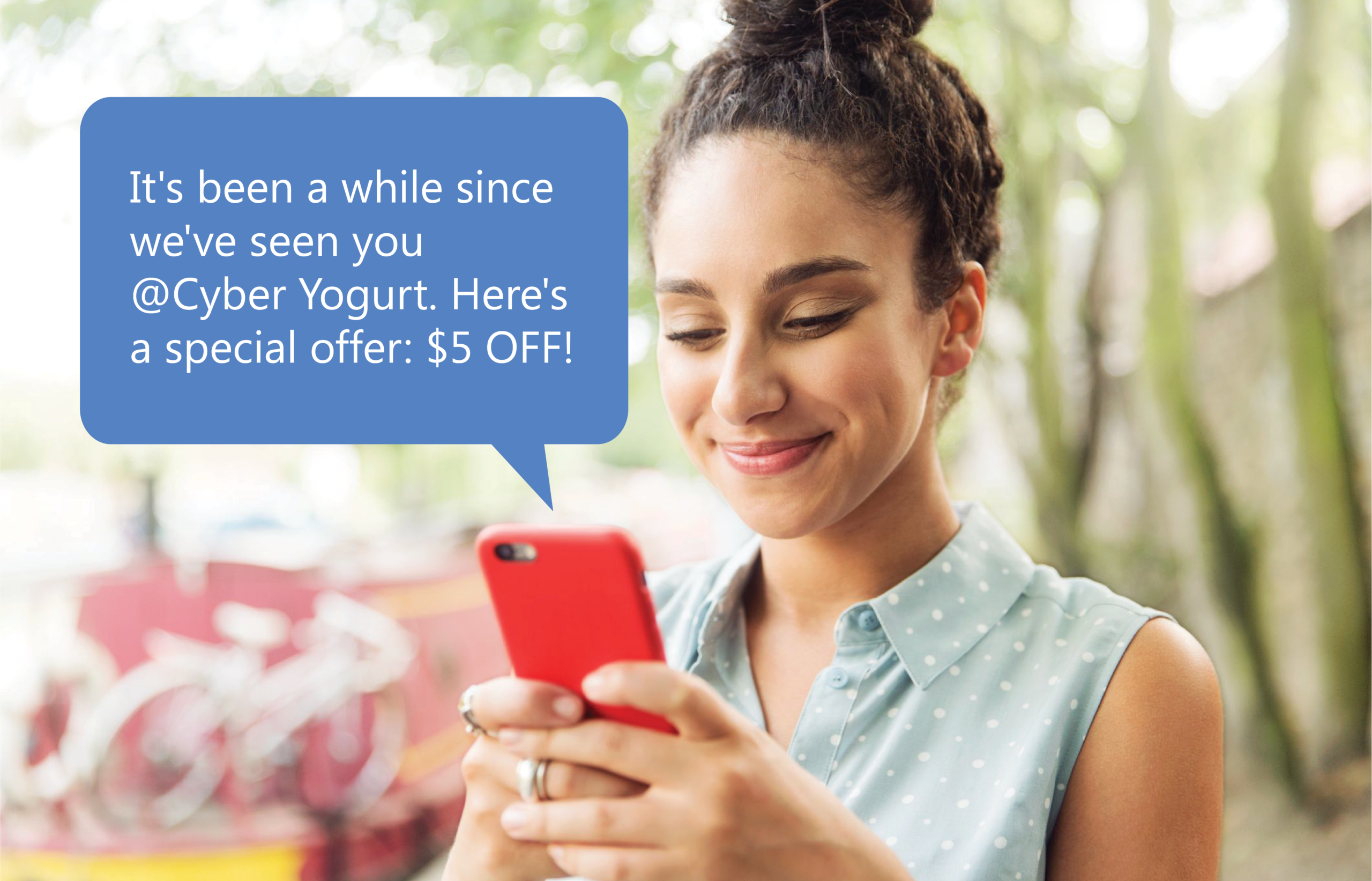 A win-back message offering $5 off