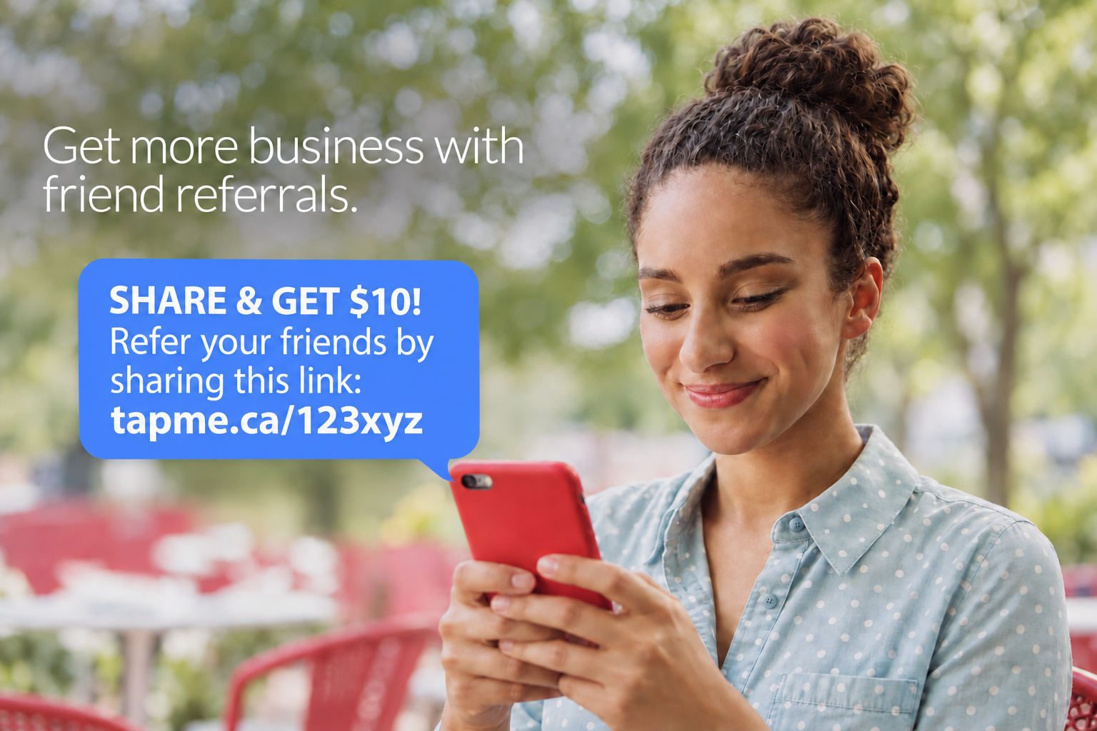 A referrer and a friend both getting rewarded