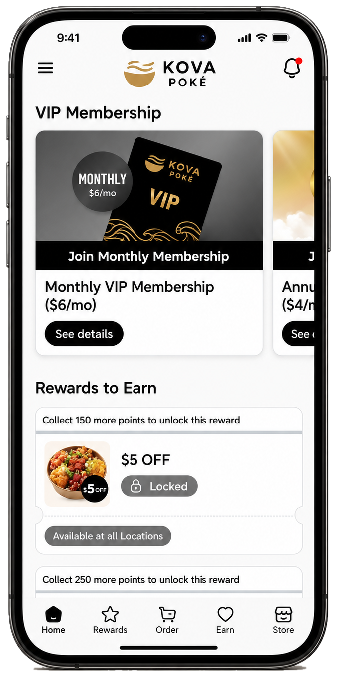 Monthly and annual VIP membership options in the app