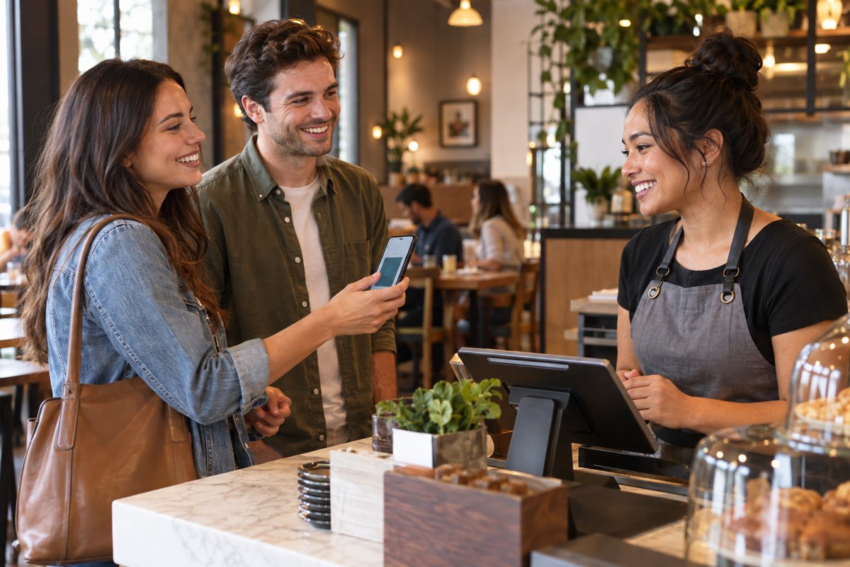 Customers using the branded app at checkout